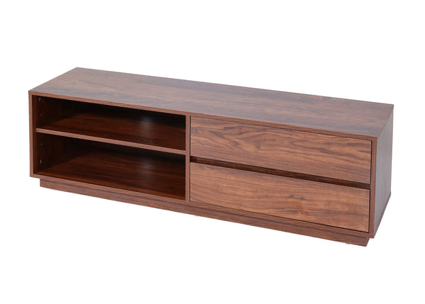 TV-Rack Fernsehtisch Lowboard Kommode mit Schublade 42x140x40cm Walnuss-Optik
