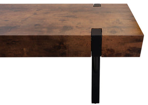 TV-Rack Fernsehtisch Lowboard Metall 42x120x40cm dunkle Wildeiche