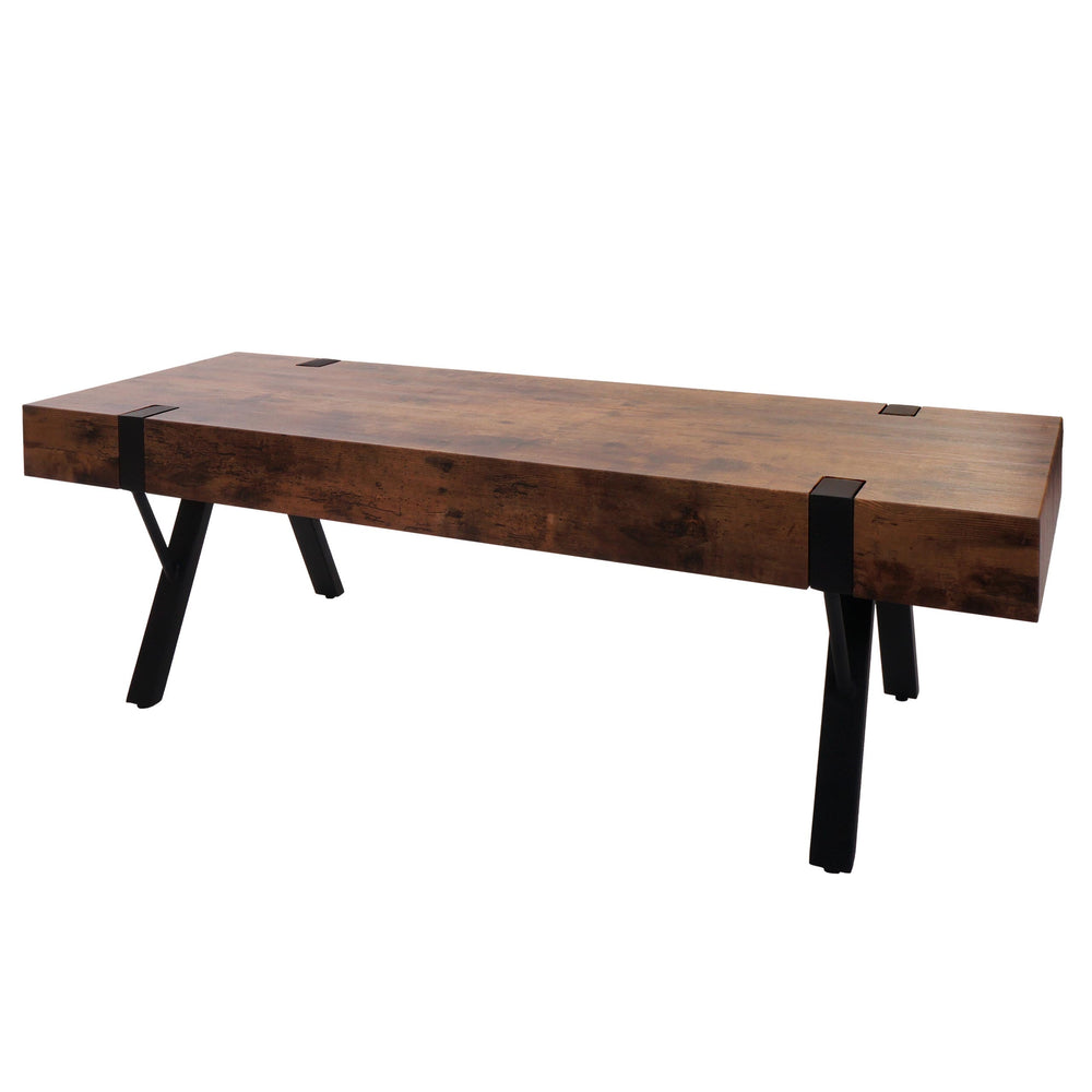 TV-Rack Fernsehtisch Lowboard Metall 42x120x40cm dunkle Wildeiche