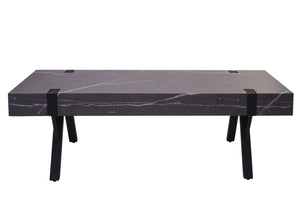 TV-Rack Fernsehtisch Lowboard Metall 42x120x40cm Marmor-Optik grau