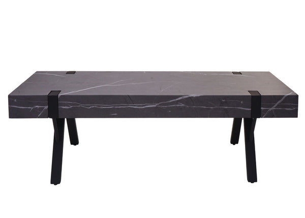 TV-Rack Fernsehtisch Lowboard Metall 42x120x40cm Marmor-Optik grau