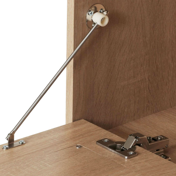 TV-Rack Lowboard TV-Schrank Kubu Rattan 56x140x41cm Eiche-Optik
