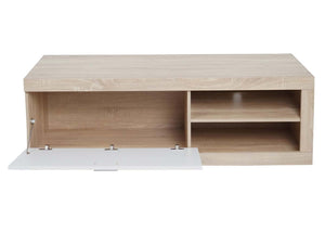 TV-Rack TV-Board Lowboard 43x140x41cm Eiche-Optik weiss