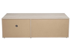 TV-Rack TV-Board Lowboard 43x140x41cm Eiche-Optik weiss