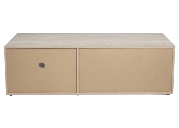 TV-Rack TV-Board Lowboard 43x140x41cm Eiche-Optik weiss