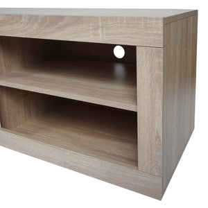 TV-Rack TV-Board Lowboard 43x140x41cm Eiche-Optik weiss