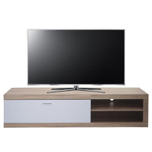 TV-Rack TV-Board Lowboard 43x180x41cm Eiche-Optik weiss
