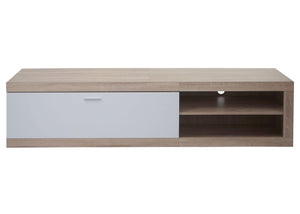 TV-Rack TV-Board Lowboard 43x180x41cm Eiche-Optik weiss