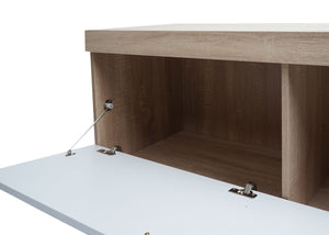 TV-Rack TV-Board Lowboard 43x180x41cm Eiche-Optik weiss
