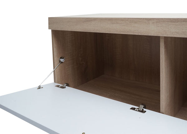 TV-Rack TV-Board Lowboard 43x180x41cm Eiche-Optik weiss