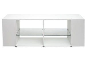 TV-Rack TV-Board Lowboard 50x144x40cm Hochglanz weiss