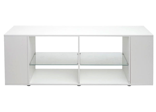 TV-Rack TV-Board Lowboard 50x144x40cm Hochglanz weiss