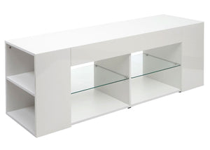 TV-Rack TV-Board Lowboard 50x144x40cm Hochglanz weiss