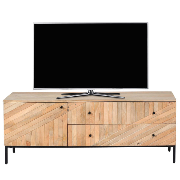 TV-Rack TV-Board Lowboard Mango Massivholz 56x145x43cm natur