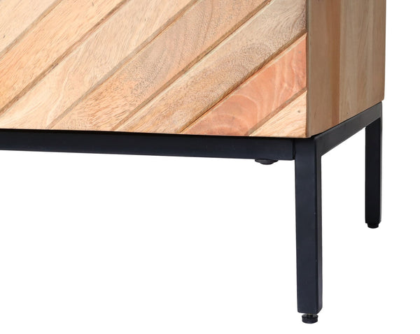TV-Rack TV-Board Lowboard Mango Massivholz 56x145x43cm natur