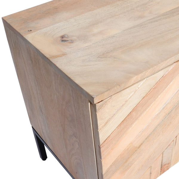 TV-Rack TV-Board Lowboard Mango Massivholz 56x145x43cm natur