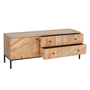 TV-Rack TV-Board Lowboard Mango Massivholz 56x145x43cm natur