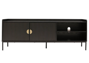 TV-Rack TV-Board Lowboard MDF 56x150x40cm Holzoptik schwarz