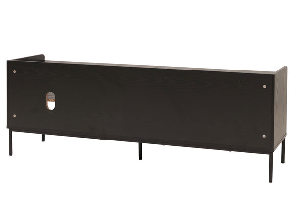 TV-Rack TV-Board Lowboard MDF 56x150x40cm Holzoptik schwarz