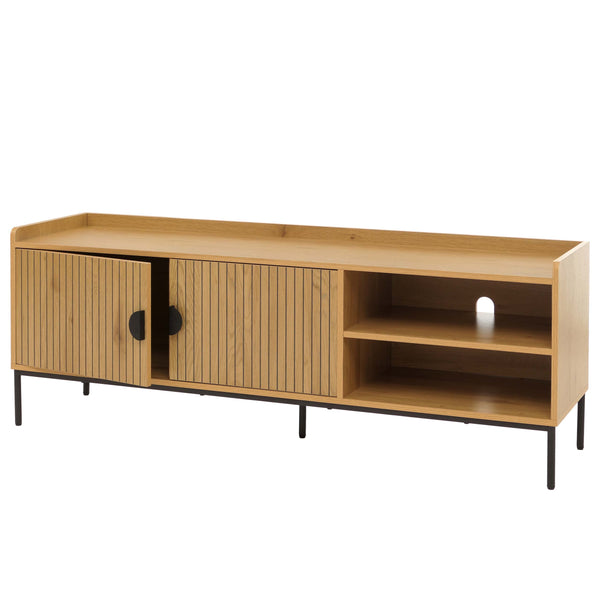 TV-Rack TV-Board Lowboard MDF 56x150x40cm natur