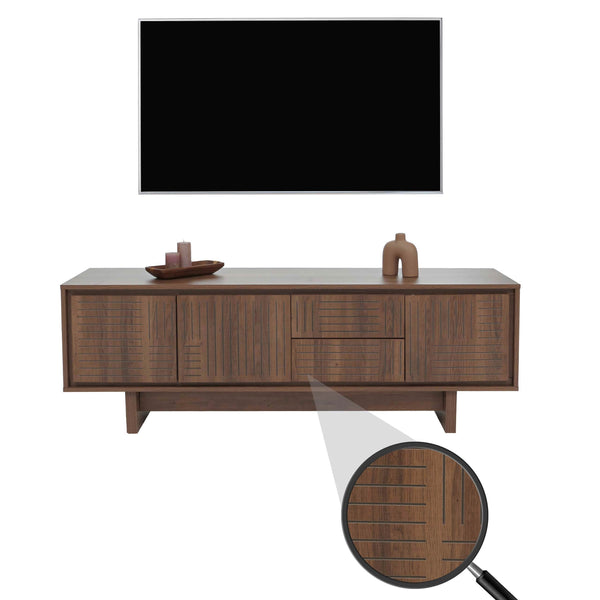 TV-Rack TV-Board Lowboard mit Schubladen 51,5x150x39,5cm braun