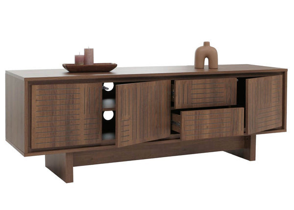 TV-Rack TV-Board Lowboard mit Schubladen 51,5x150x39,5cm braun