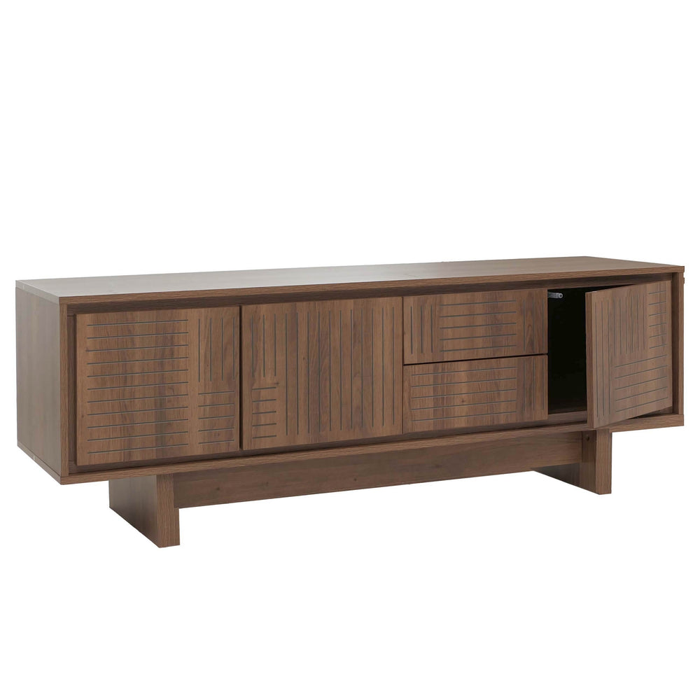 TV-Rack TV-Board Lowboard mit Schubladen 51,5x150x39,5cm braun