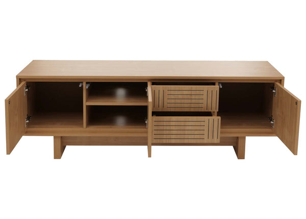 TV-Rack TV-Board Lowboard mit Schubladen 51,5x150x39,5cm Ulme natur