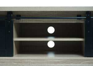 TV-Rack TV-Board Schiebetüren Staufächer 43x150x40cm naturfarben