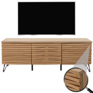 TV-Rack Lowboard TV-Schrank 3D-Design 52x142x44cm natur