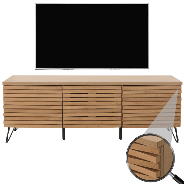 TV-Rack Lowboard TV-Schrank 3D-Design 52x142x44cm natur