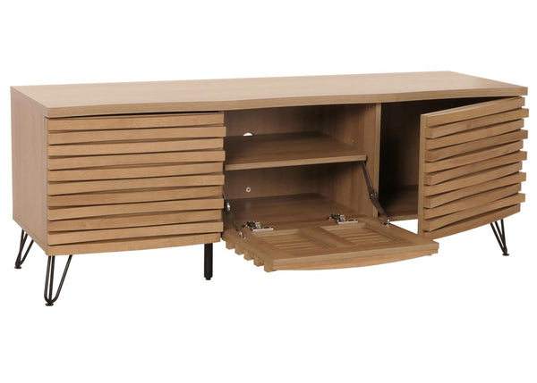 TV-Rack Lowboard TV-Schrank 3D-Design 52x142x44cm natur