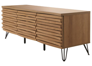TV-Rack Lowboard TV-Schrank 3D-Design 52x142x44cm natur