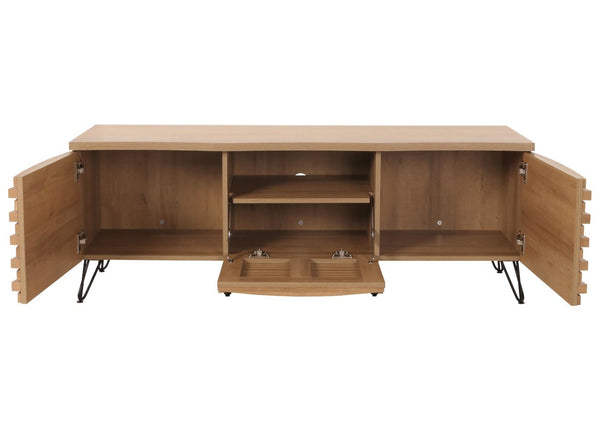 TV-Rack Lowboard TV-Schrank 3D-Design 52x142x44cm natur