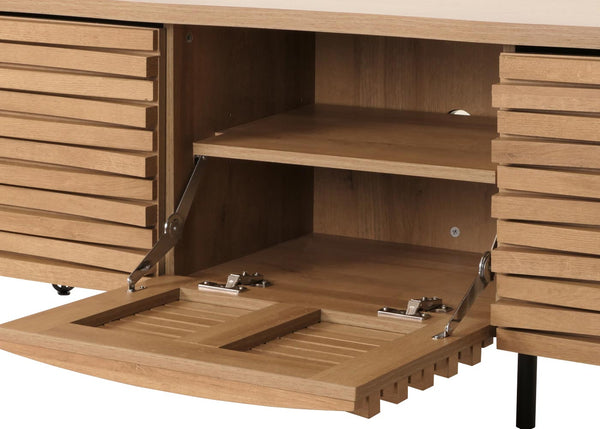 TV-Rack Lowboard TV-Schrank 3D-Design 52x142x44cm natur
