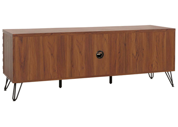 TV-Rack Lowboard TV-Schrank 3D-Design 52x142x44cm Walnuss-Optik