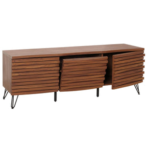 TV-Rack Lowboard TV-Schrank 3D-Design 52x142x44cm Walnuss-Optik