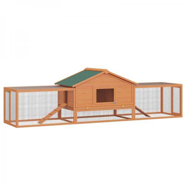 Kleintierstall mit 2 Freigehegen Kaninchenstall Kleintier Kleintierkäfig