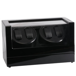 Uhrenbeweger für 4 Uhren Holz carbon Optik