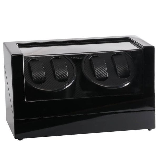 Uhrenbeweger für 4 Uhren Holz carbon Optik