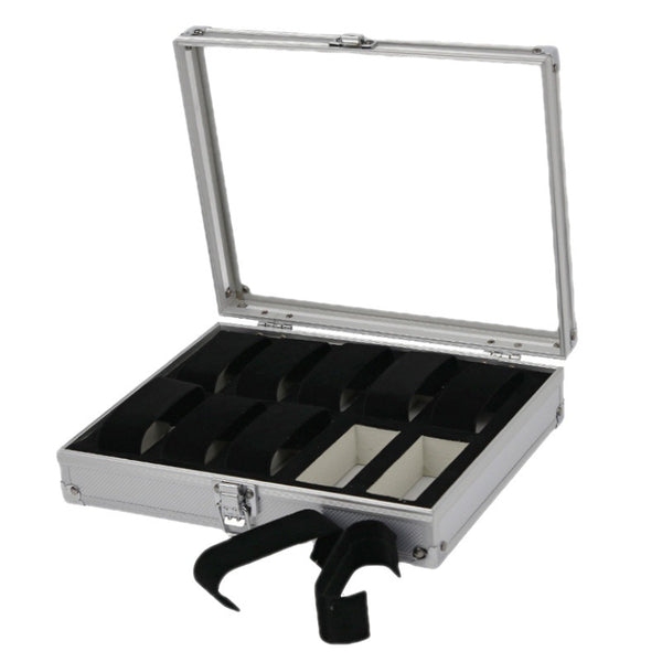 Uhrenbox für 10 Uhren Aluminium Uhrenkoffer