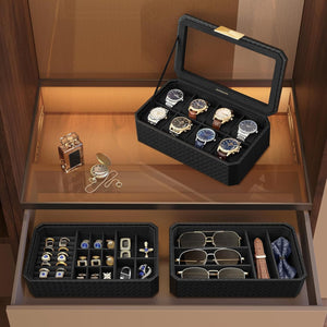 Boîte à montres/boîte à bijoux, à 3 niveaux