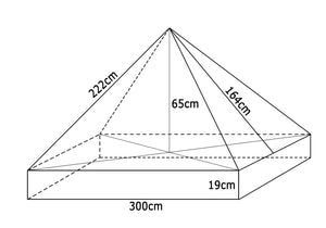 Universal-Ersatzdach für Pavillon 3x3 Meter, blau