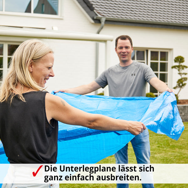 Unterlegfolie 309x309cm Untergrundplane für Pools