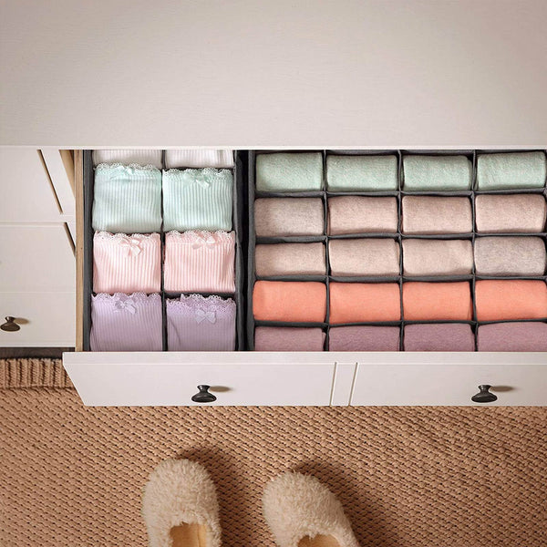 Unterwäsche-Organizer 8er-Set Grau
