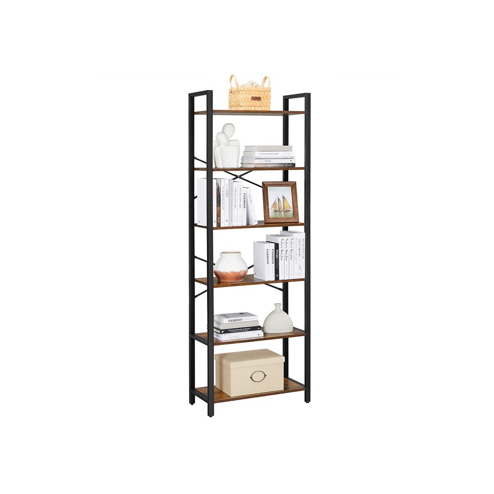 Libreria Vasagle, aspetto industriale, 66x30x186cm
