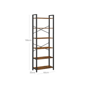 Vasagle Bücherregal Industrie Look 66x30x186cm