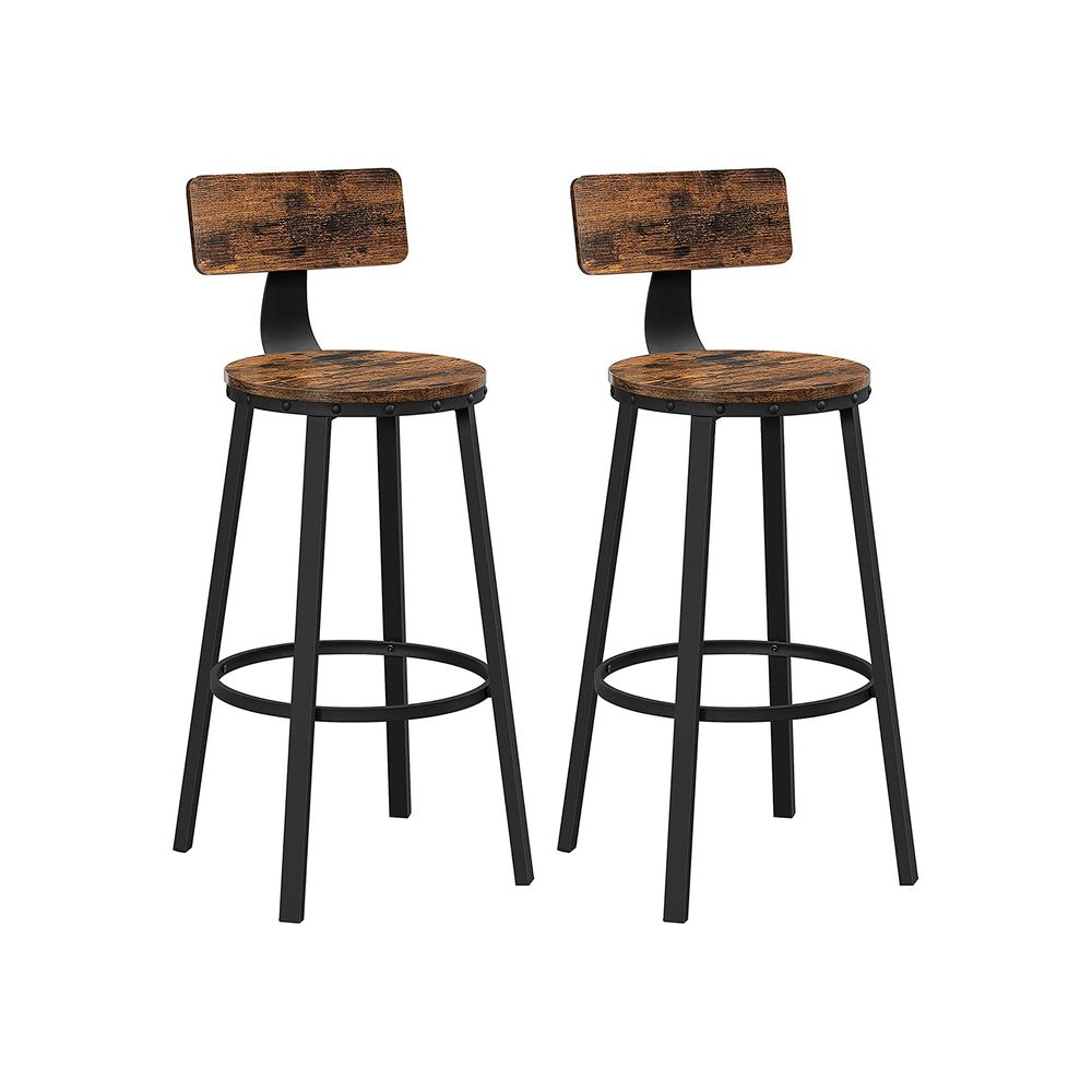 VASAGLE Bar Stools 2-Piece Set Industrial Design