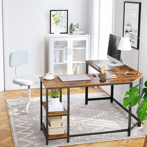VASAGLE Industrie Look Eckschreibtisch