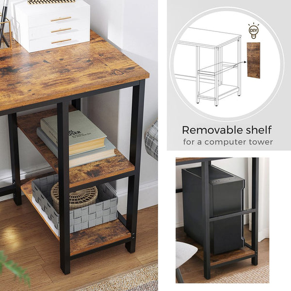 VASAGLE Industrie Look Eckschreibtisch